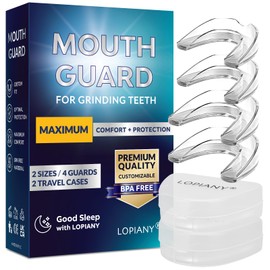 Mouth Guard for Grinding Teeth at Night, Night Guards for Teeth Grinding, Mouthguards for Grinding of Teeth, Bite Guard for Teeth Clenching Nighttime, Mouth Guard for Sleeping, 2 Sizes