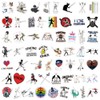55Pcs Fencing Stickers，Waterproof Vinyl for Water Bottles Laptop Luggage Scrapbooking