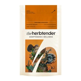 THE HERBTENDER, Perform & Recover - Vegan Adaptogenic Wellness Supplements. Rhodiola & Cordyceps to Enhance Training Performance. (60 Capsule Pouch)