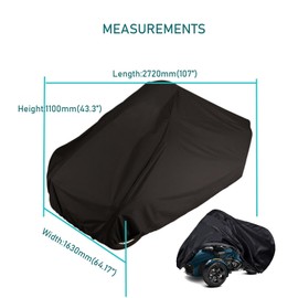QYMOTO F3 Spyder Full Cover, Ryker Cover,Can Am Spyder F3-S F3-T Ryker 600 900 Sport Rally Heavy Duty Waterproof Windproof Outdoor All Weather Protection Cover (NOT for Limited Version)
