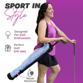 Taboo Fashion Sunday Golf Bags for Women - Lightweight Golf Range Bag with Self Flexing Stand and Shoulder Strap for Driving Range, Par 3 or Executive Course (Mandala)