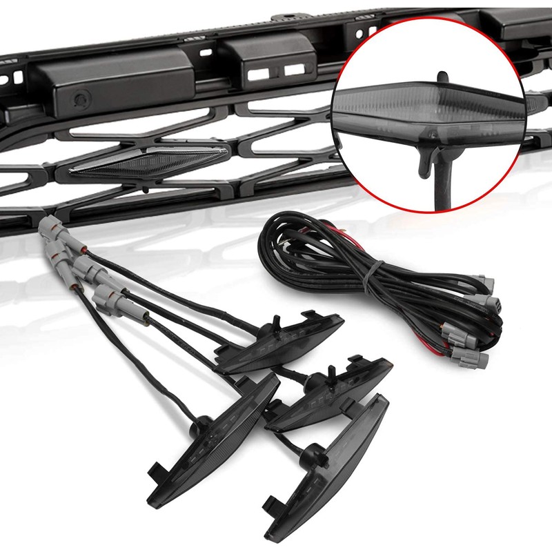 SEVEN SPARTA 4 PCS Grill Led Lights Compatible with Toyota
