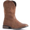 IUV Cowboy Boots For Men Square Toe Western Retro Boot