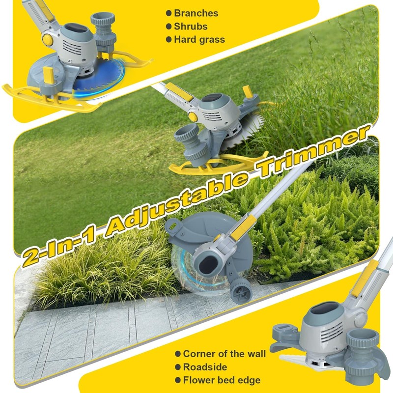 YEXLXLN 6000mAh Electric Weed Wacker Cordless, Battery Powered Weed Eater