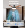 AKOFUN Ceiling Fans with Lights, 44 Inch, 6 Speeds, Stepless