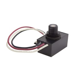 Solus SPC-688 120V Automatic Dusk to Dawn Photocell Photo Control Light Sensor Switch for Hardwire Outdoor Lamp Posts, Works with Most Fixtures and Bulbs, Black