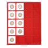 Coin box with 20 square compartments of 50 x 50