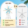 Blue Natural Starfish Tree Topper – Nautical Coastal Blue for