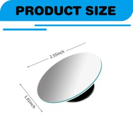 Damwot 2PCS Blind Spot Mirror, Adjustable Convex Rear View Mirror, HD Glass Frameless Blind Spot Mirror, Vside Mirror Blindspot for Larger Image, Rearview Mirror Accessories for Car (Round)