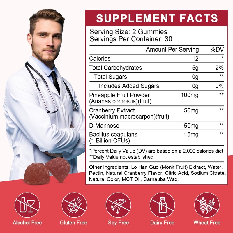 Premium Feminine Balance Gummies for Women - Pineapple Probiotics Gummies