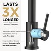 FORIOUS Black Kitchen Faucets with Sprayer, Stainless Steel Sink Faucet