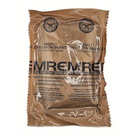 Genuine Military MRE - Menu 1 Chili With Beans with 2026 Inspection Date - MRE Meal Ready To Eat