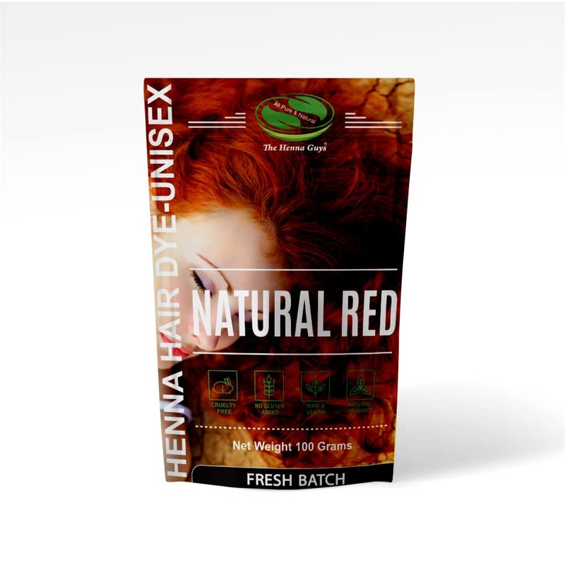 Tinte para el cabello de henna roja natural, 100 gramos