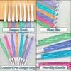 Inline Crochet Hooks Set, Crochet Needles for Crocheting Yarn, Non-Slip