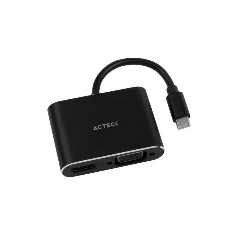 Adaptador Acteck Shift Plus Av420 Usb-c A Hdmi + Vga