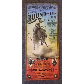 Belle Fourche Black Hills Round Up Rodeo poster art by Bob Coronato Seth Bullock