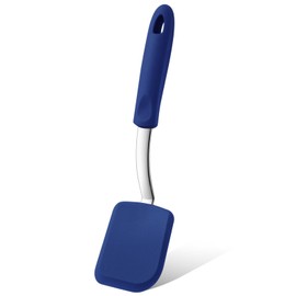 Yetene Small Silicone Spatula Mini Silicone Cookie Spatula Heat Resistant Flexible Small Silicone Turner for Kitchen Nonstick Cookware Spatula Flipper for Egg Pancake(Blue,9.69 x 2.56 Inch)