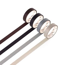 YUBBAEX Natural Color Washi Tape Pastel Scrapbook Tape Sticky Paper Tape for Bullet Journal, Decorative Craft, Gift Wrapping, Scrapbooking (5-Cool Colors)