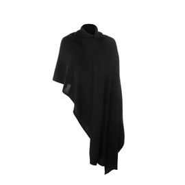 Villand Women's 100% Pure Cashmere Knitted Shawl Wrap - Extra Large Lightweight Pashmina Stole with Gift Box (Black)