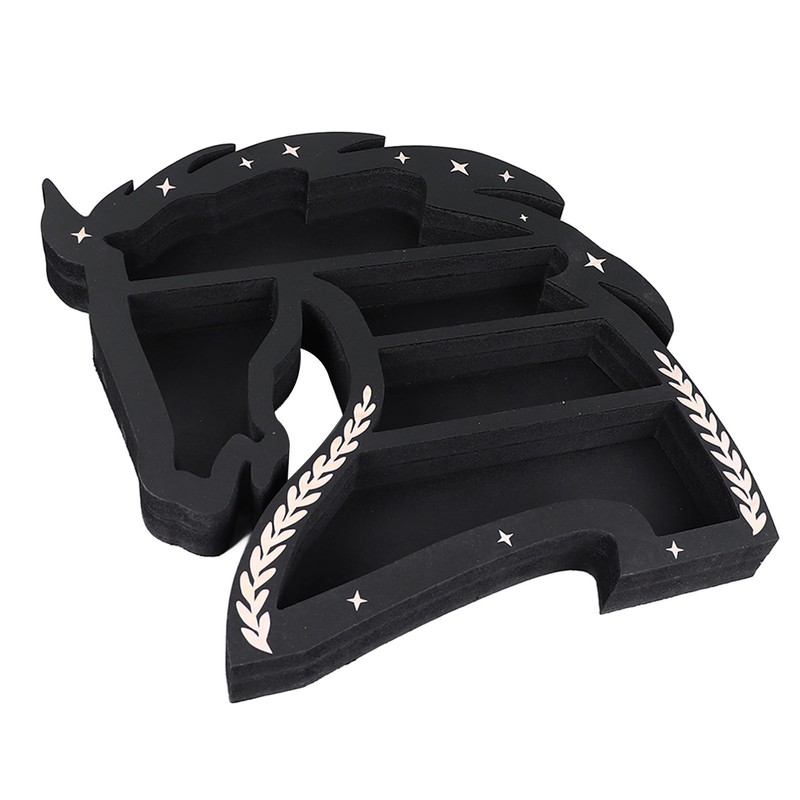 Horse Shape Wooden Crystal Display Shelf Decorative Wooden Crystal Wall