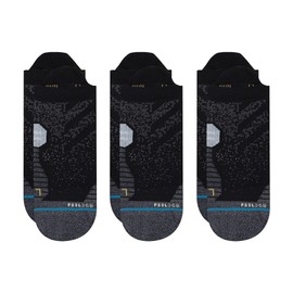 Stance Run Tab St Socks [3 Pack] (Small, Black)