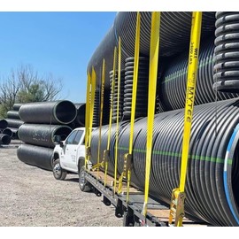 Mytee Products Ratchet Tie-Down Straps with Flat Hooks, 4" x 30' Ratchet Straps Yellow | 16,200 Lbs Breaking Strength | TieDown Ratchet Straps for Flatbed, Truck, Trailers Pickup (4 Pack)