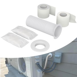 Flamorrow Mini Split Cover Wall Sleeve for Air Conditioning Line Set Covers, AC Sleeve Through Wall for Outside Air Conditioning Line Sets, Pipe Accessories