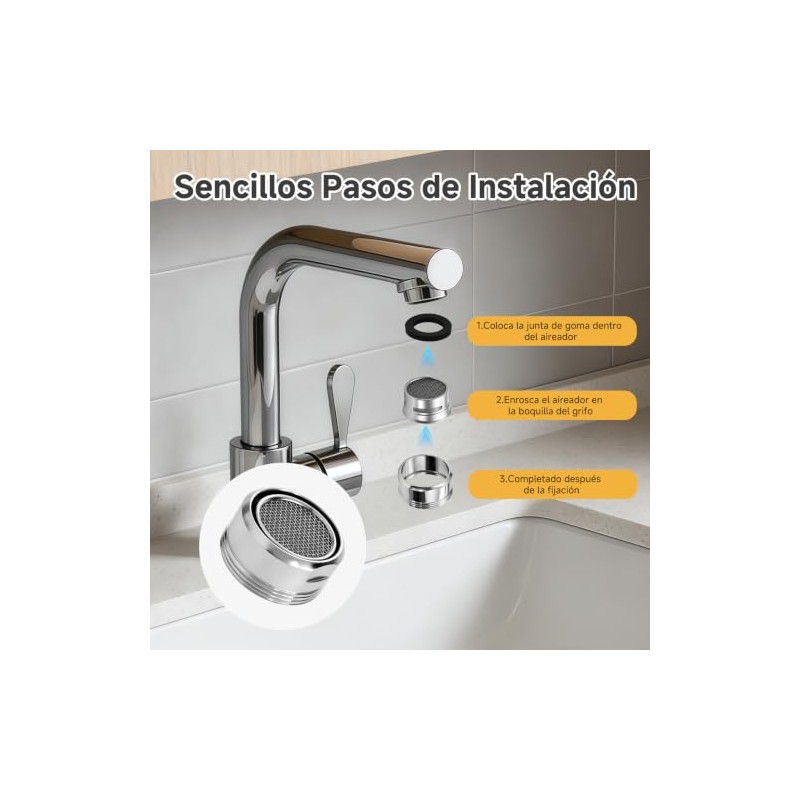 Faucet Water Aerator 6 Piezas Aireador Grifo Lavabo | 6