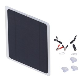 Cocoarm 6 W 12 V Solarpanel-Ladegerät, Solarzellen-Panel-Ladeplatine, Netzteil Zum oder Laden von Auto, Wohnmobil, Boot, Mobiltelefon, Solarzellen-Panel, 21,5 X 18,5 cm
