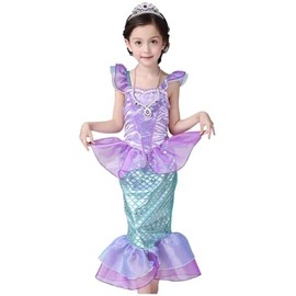 CREDIBLE F5090 Princess Dress, Children, Cosplay, Costume, Costume, Recitals, Halloween, Mermaid, 39.4 inches (100 cm)