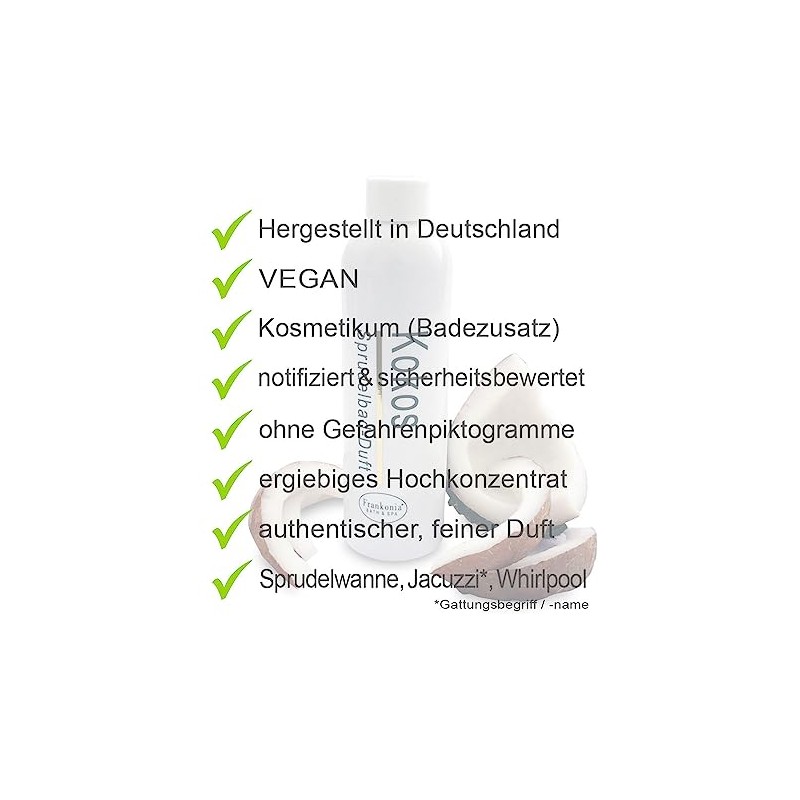 Jacuzzi Bath Additive Coconut Bubble Bath Fragrance, Whirlpool Aroma 250 ml