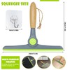 Shower Squeegee for Glass Doors, Car Window Squeegee with Wooden