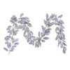 Vickerman 6' Silver Artificial Gardenia Glitter Garland.