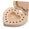 FOMIYES Heart Shaped Wooden Essential Oil Holder Portable Capsule Storage