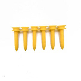 LM sports Plastic Step Down Golf Tees｜Premium Golf Castle Tees｜100 Count (35mm-Yellow)