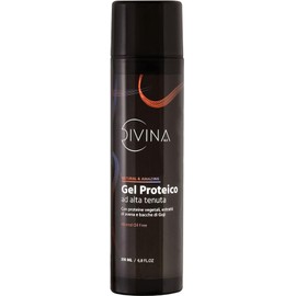 High Hold Protein Gel for Wavy, Curly, Super Curly, Afro Hair Natural&Amazing by DIVINA BLK with Vegetable Proteins, Natural Organic Oat Extracts and Goji Berries (200ml)