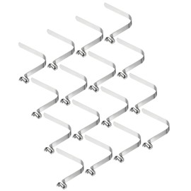 PATIKIL Kayak Paddle Snap 10x8mm 16pcs Tent Pole Clips Steel V Shaped Single Pin Push Button Spring Clips for Camping Awning Tube Pole Clips