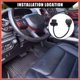 ACROPIX 6 Pin to 16 Pins OBD2 Diagnostic Scanner Convertor Adapter Cable for Jeep Grand Cherokee for Dodge/Front/Diagnostic Tool Adapter Cable Connector/Durable / 1 Pcs Car Parts