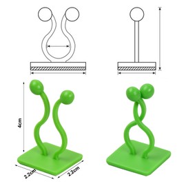 kissral Plant Clips Large Pack of 50 Wall Mounts for Plants, Climbing Plant Mounting Brackets for Plants Securing Supports (Green)