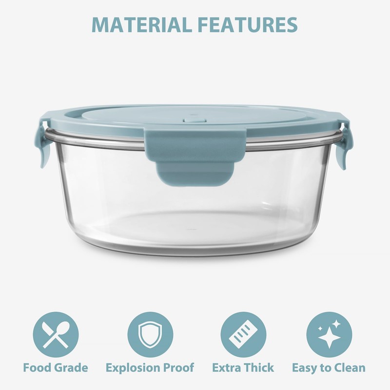 20oz Food Storage Containers with lids Set, Airtight 2.5 Cup