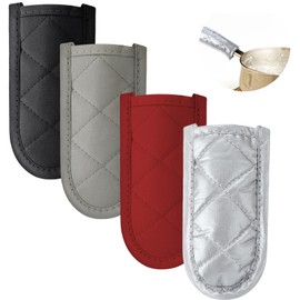 Patelai 4 Pieces Pan Handle Covers Heat Resistant, Hot Handle Holders Non Slip Pan Sleeves Cast Iron Skillet Holder Covers for Home Kitchen Cooking Tools (Elegant Styles)