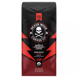 Death Wish Coffee Coffee Ground 16Oz Bag 1 Lb (Pack of 6)