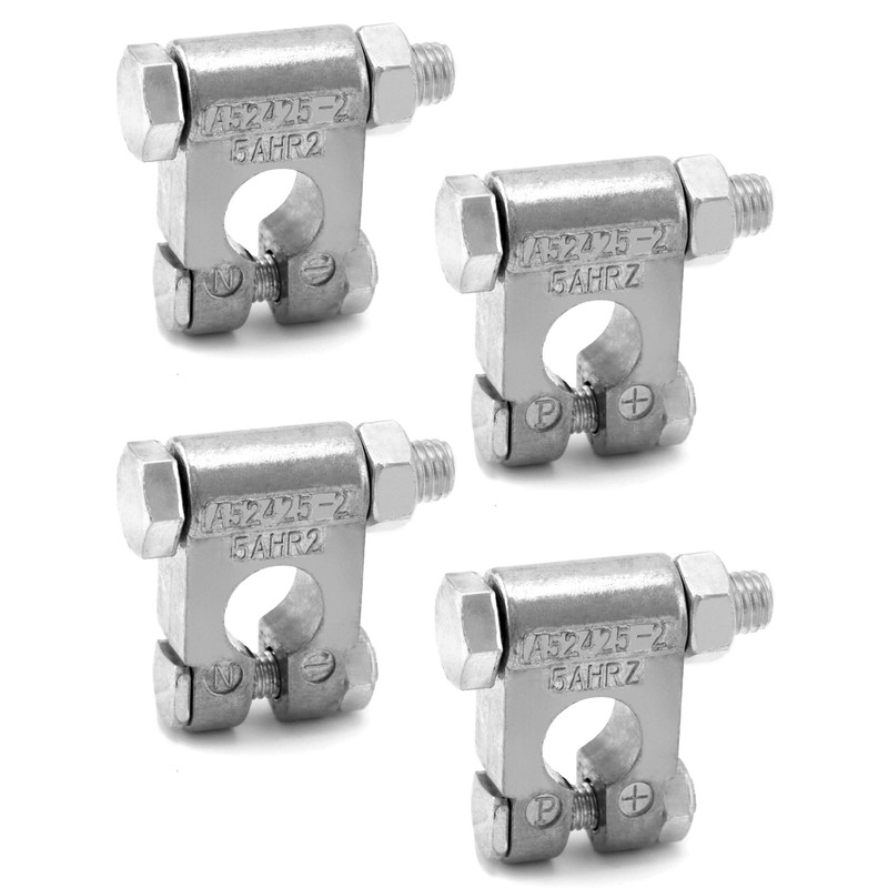 QWORK Military Spec Battery Terminals, 2 Pairs Negative and Positive