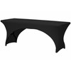 Perel Table Cover for Rectangular Table - Arched Black