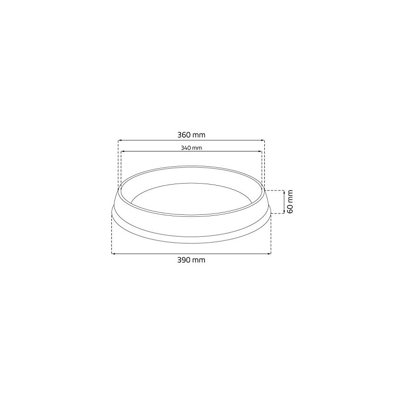 Plastic saucer very resistant in terracotta colour Massive series, 39