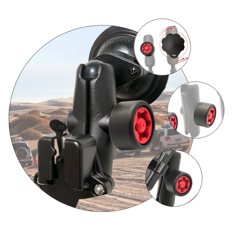 KICHOUSE Practical Phone Holder Knob Security Theft Pin-Lock Fit for