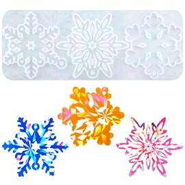 WANDIC Snowflake Molds Christmas Ornament Resin Molds for DIY Christmas Decoration and Xmas Winter Decoration