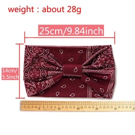 Headbands Women's Wide Hair Band Boho Floral Print Knot Elastic Running Yoga Head Wrap Hair Bands (3 Colours)