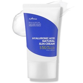 IsNtree Crema Solar Natural Ácido Hialurónico Spf50 Pa++++ 50Ml, 1.69 Fl.Oz | Unifica El Tono De La Piel | Protector Solar Ligero | Repone La Humedad