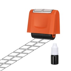 PATIKIL Practice Roller Stamp, Self Inking Square Rolling Stamps Sentence Strips Handwriting Practice for Teachers Classroom Office Home, Orange